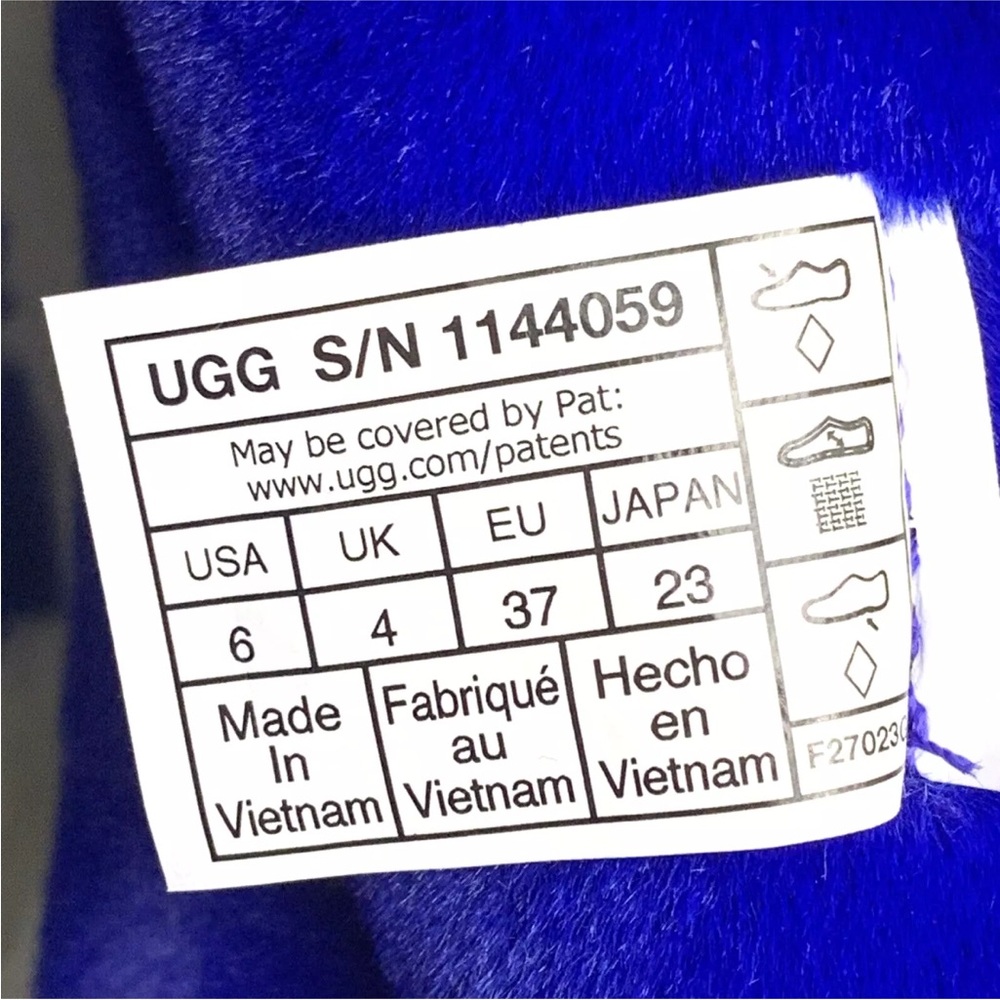 UGG Classic Brellah Rain Boot ROYAL BLUE Size 6 Waterproof Lined Mid Calf - Picture 12 of 13